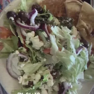 Greek Salad with pita bread