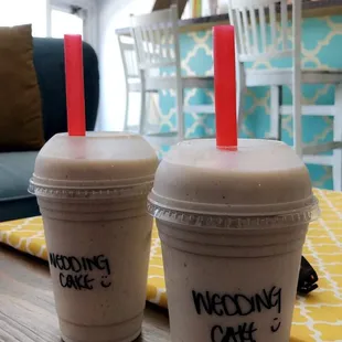 two drinks on a table