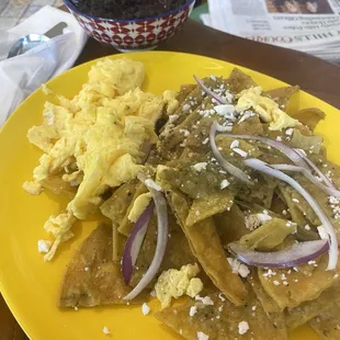 Chilaquiles plus a side of beans