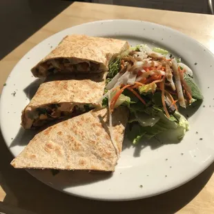 Grilled chicken spicy quesadilla