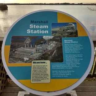 Steam station plaque on the deck