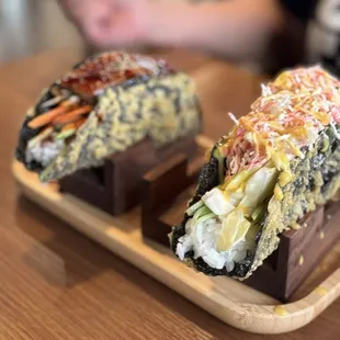 Unagi and Crab Mix taco