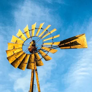 a windmill on a sunny day