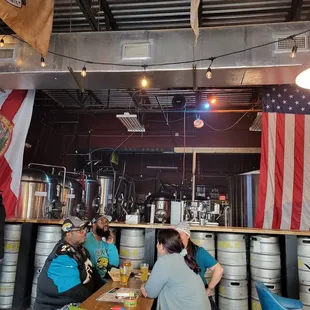 Brewery part of the brew pub