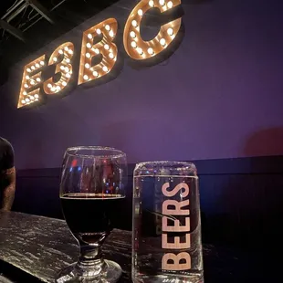 The cool sign on the wall