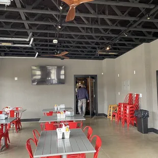 the inside of a restaurant