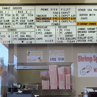 Menu as of 3/5