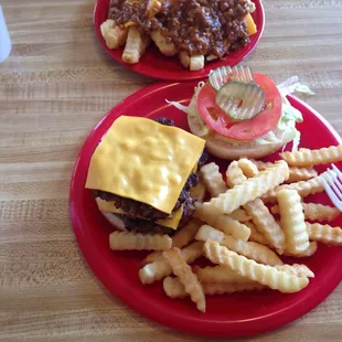 Great Double Cheeseburgers!