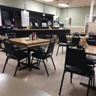 the interior of a restaurant