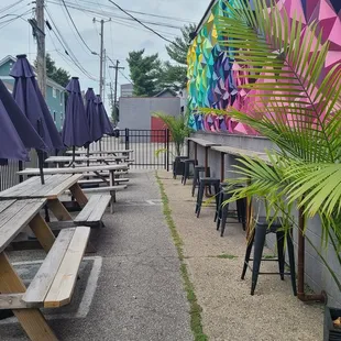 Patio south of entrance