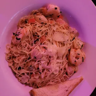 Bistro Pasta... lots of seafood and so good.