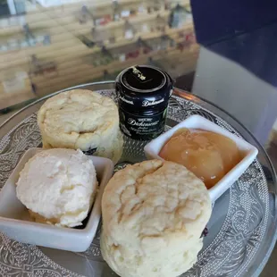 Scones were lovely. Assortment of jams VS standard strawberry. I liked being able to pick.