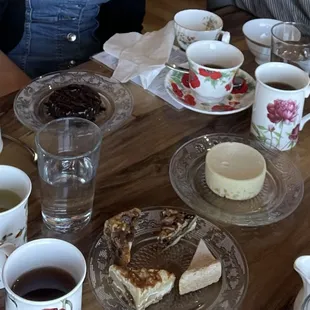 Desserts and lots of teas!