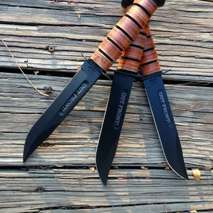 Engraved KA-BAR Knives