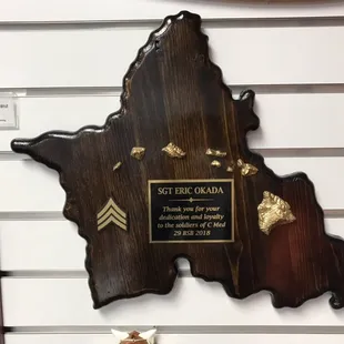 Exclusive island shaped plaques
