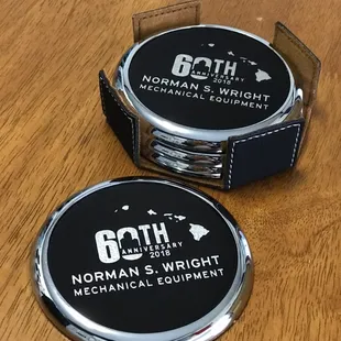 Customized leathered type coasters