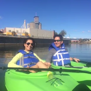 Couple who were a part of the Kayak History Tour