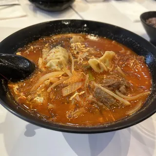 Spicy Beef Soup with Pumplings