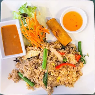 Lunch special Basil fried rice with chicken
