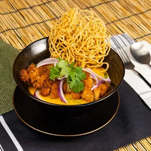 Khao-Soi with Crispy Chicken