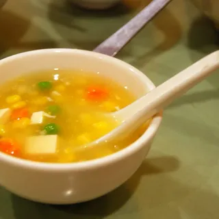 Sweet Corn with Tofu Soup