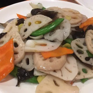 Lotus Root Lily Fungus Peas and Ginkgo Nuts