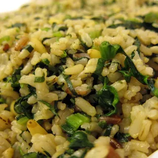 Spinach and Pine Nuts Fried Rice