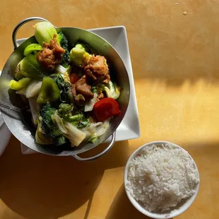 Basil Soy Chicken with Mixed Green Vegetables