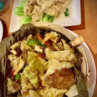 #70 Twice-Cooked Pork very spicy as desired! #59. Golden Knots of Delight