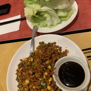 #24. Lettuce Wrapped w/ Shredded Mushroom, Soy Chicken, Tofu, Etc (8 Pieces)
