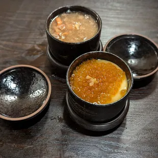 APPETIZER: Chawanmushi with crab &amp; Chawanmushi with ikura
