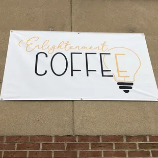 Enlightenment coffee is excellent! Free wi-fi available and power outlets/USB ports at each table!