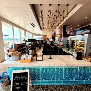 the interior of the restaurant