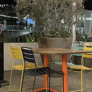 Nice patio with heaters