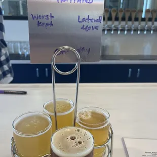 I would recommend each of these beers from my flight!