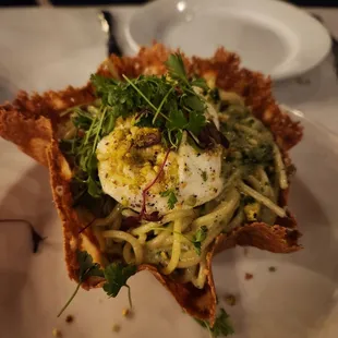 a plate of food on a table