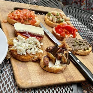 Bruschetta flight-- loved them all!