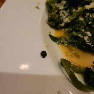Ladybug, spinach, Parmesan