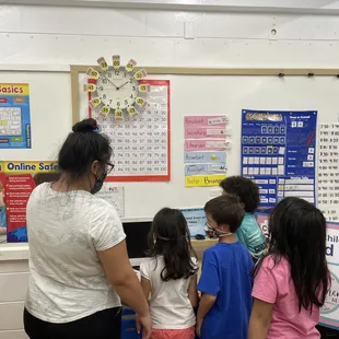 Classrooms are vibrant and we are learning to tell time.