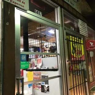 the front door of the store