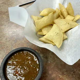 Amazing chips and wow salsa