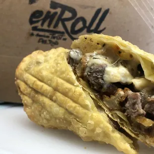 Prime rib and spud roll