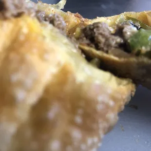 One of our famous Philly Cheesesteak Rolls!