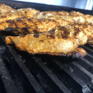 Seasoned and marinaded chicken breast....charbroiled baby!!