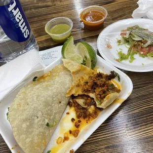 Tacos con tortilla hecha a mano