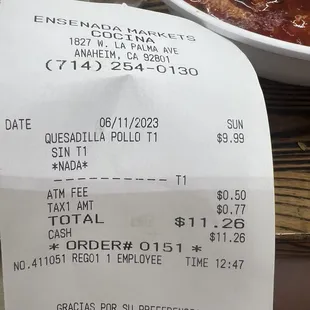 Receipts