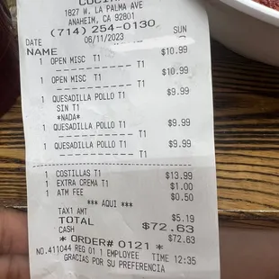 Receipt
