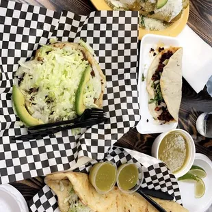 Best Mexican food! Worth the wait! Handmade Sope, wet green burrito, taco , and carne asada quesadilla with handmade tortillas!