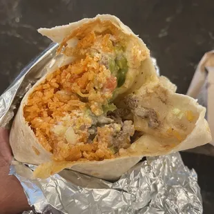 Carne asada burrito but where is the meat?
