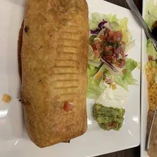 Chimichanga with carne asada